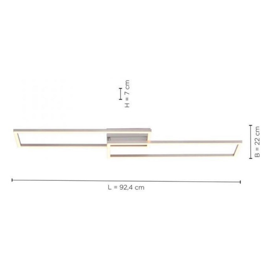 Leuchten Direkt 14023-55 - Lámpara de techo LED regulable IVEN 2xLED/15,1W/230V