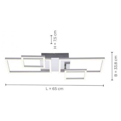 Leuchten Direkt 14030-55 - Lámpara de suspensión LED IVEN 2xLED/12W/230V + 2xLED/5,5W