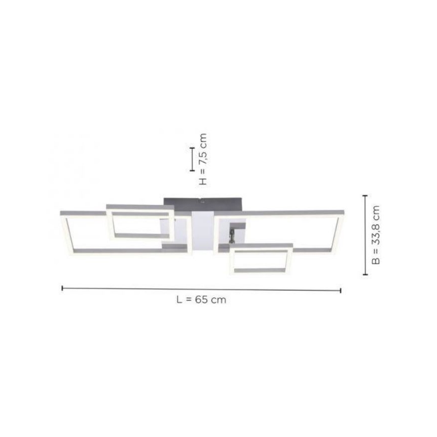 Leuchten Direkt 14030-55 - Lámpara de suspensión LED IVEN 2xLED/12W/230V + 2xLED/5,5W