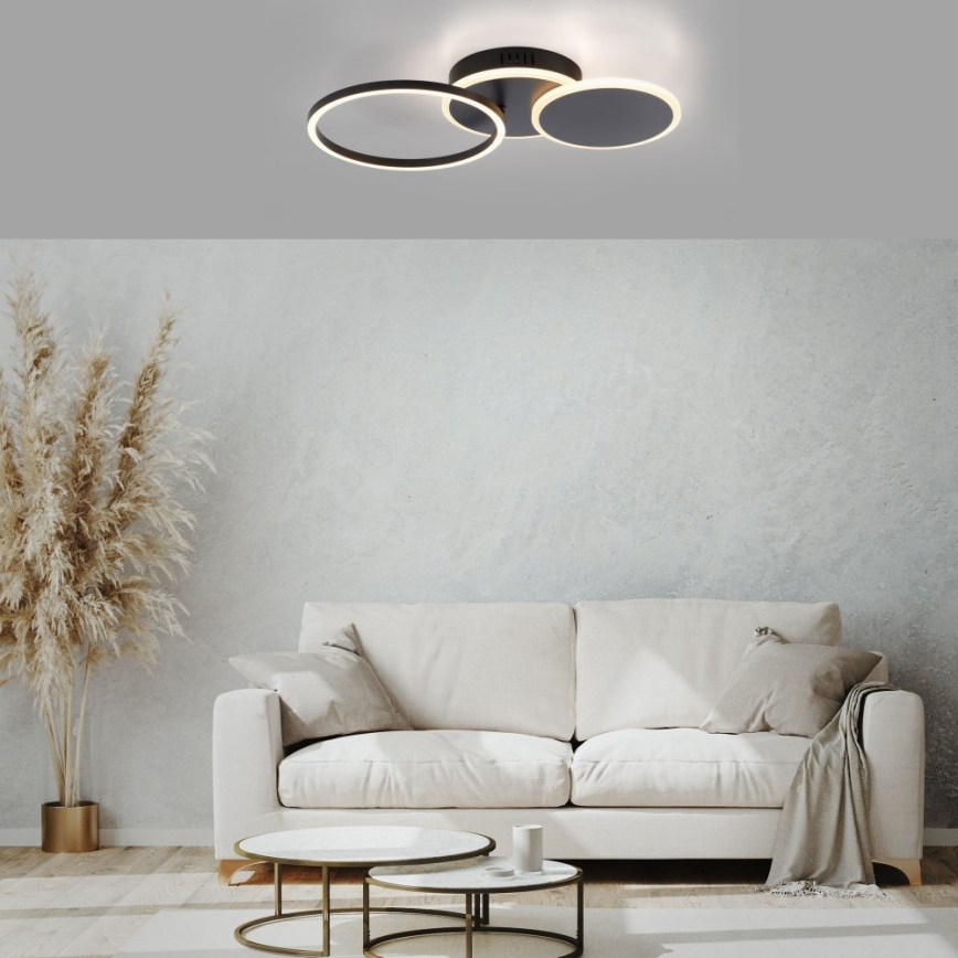 Leuchten Direkt 14116-18 - Plafón LED SEVENT LED/25,5W/230V negro