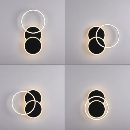 Leuchten Direkt 14116-18 - Plafón LED SEVENT LED/25,5W/230V negro