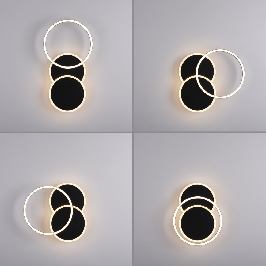 Leuchten Direkt 14116-18 - Plafón LED SEVENT LED/25,5W/230V negro
