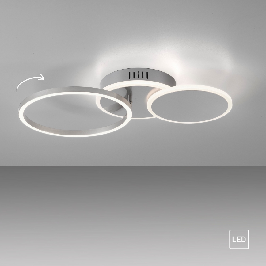Leuchten Direkt 14116-55 - Plafón LED SEVENT LED/25,5W/230V cromo mate