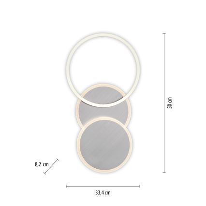 Leuchten Direkt 14116-55 - Plafón LED SEVENT LED/25,5W/230V cromo mate