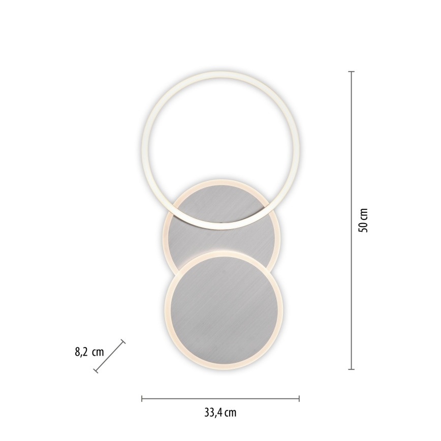 Leuchten Direkt 14116-55 - Plafón LED SEVENT LED/25,5W/230V cromo mate