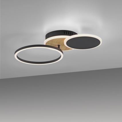 Leuchten Direkt 14116-78 - Plafón LED SEVENT LED/25,5W/230V negro/marrón