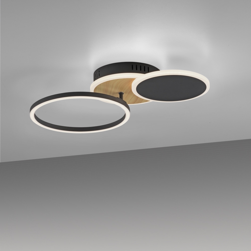 Leuchten Direkt 14116-78 - Plafón LED SEVENT LED/25,5W/230V negro/marrón