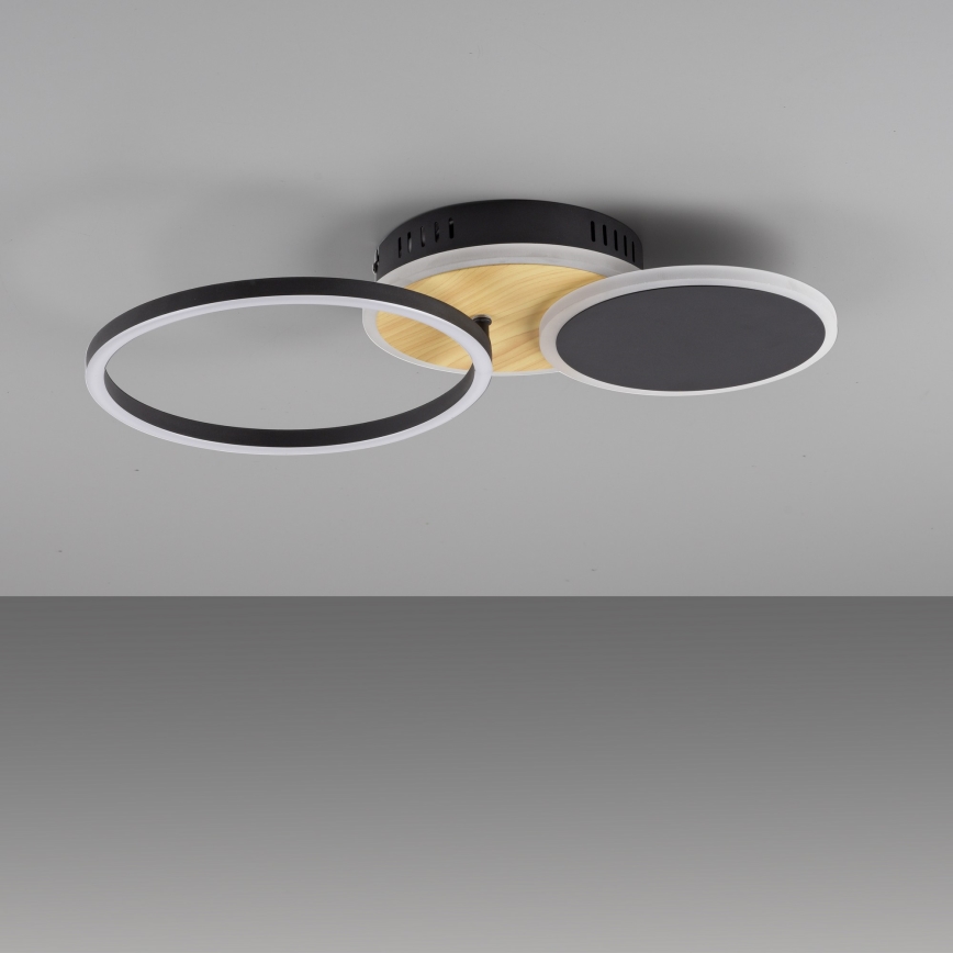 Leuchten Direkt 14116-78 - Plafón LED SEVENT LED/25,5W/230V negro/marrón