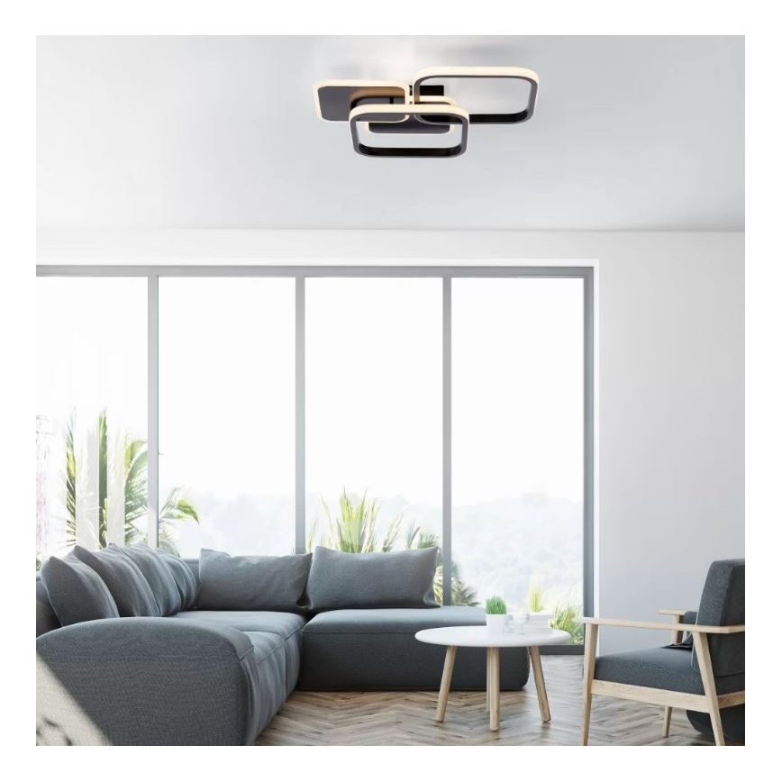 Leuchten Direkt 14117-18 - Plafón LED SEVENT LED/36W/230V negro