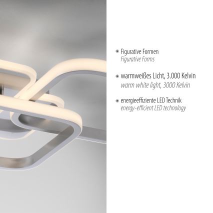 Leuchten Direkt 14117-55 - Plafón LED LED/36W/230V cromo mate