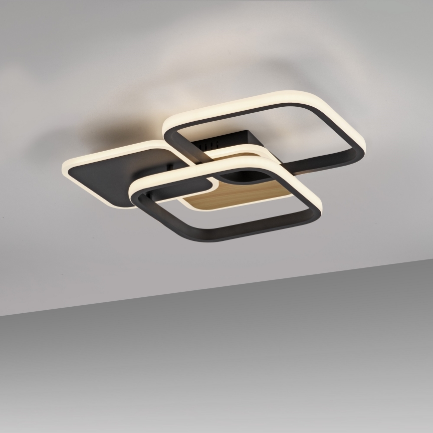 Leuchten Direkt 14117-78 - Plafón LED SEVENT LED/36W/230V negro/marrón