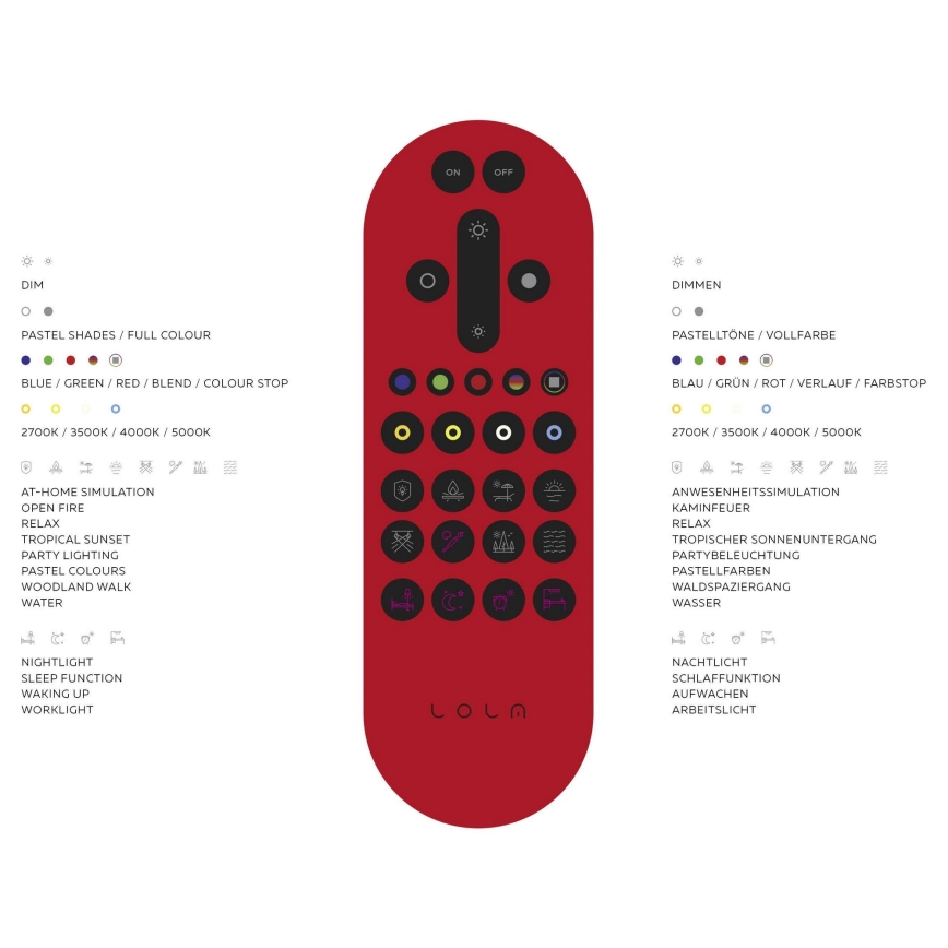 Leuchten Direkt 14280-16 - Plafón LED RGB regulable NAOMI LED/21,6W/230V Tuya 2700-5000K + mando a distancia