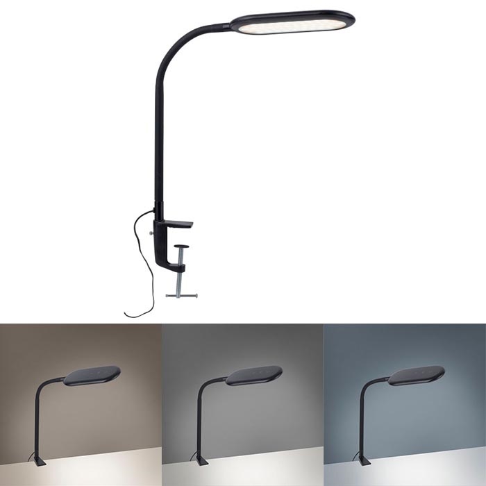 Leuchten Direkt 14404-18 - Lámpara de mesa LED regulable con clip KELLY LED/7W/230V 3000/4000/6000K