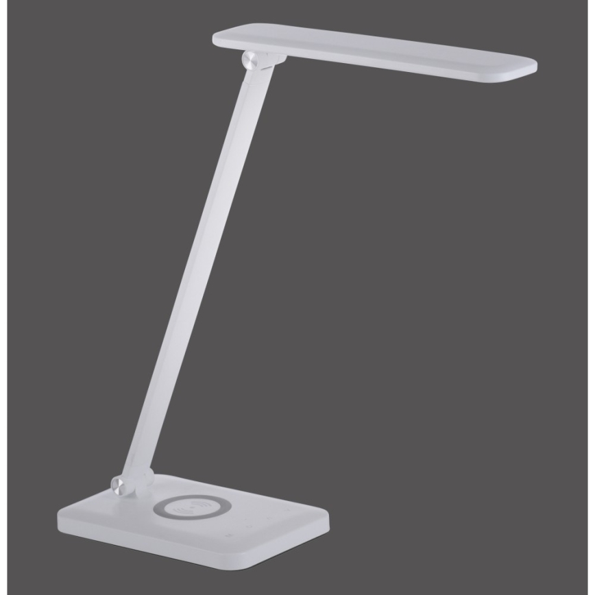 Leuchten Direkt 14415-16 - Lámpara LED de mesa táctil regulable con cargador inalámbrico FLORENTINA LED/5W/230V 3000-5000K blanco + USB