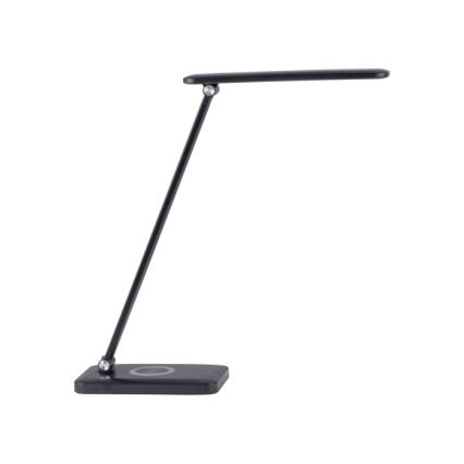 Leuchten Direkt 14415-16 - Lámpara LED de sobremesa regulable con cargador inalámbrico FLORENTINA LED/5W/230V 3000-5000K negro + USB