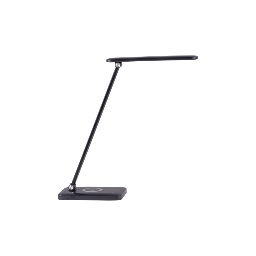 Leuchten Direkt 14415-16 - Lámpara LED de sobremesa regulable con cargador inalámbrico FLORENTINA LED/5W/230V 3000-5000K negro + USB