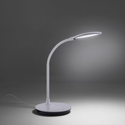 Leuchten Direkt 14416-16 - Lámpara de mesa LED regulable con carga inalámbrica ASTRID LED/5W/230V 3000/4000/5500K + USB