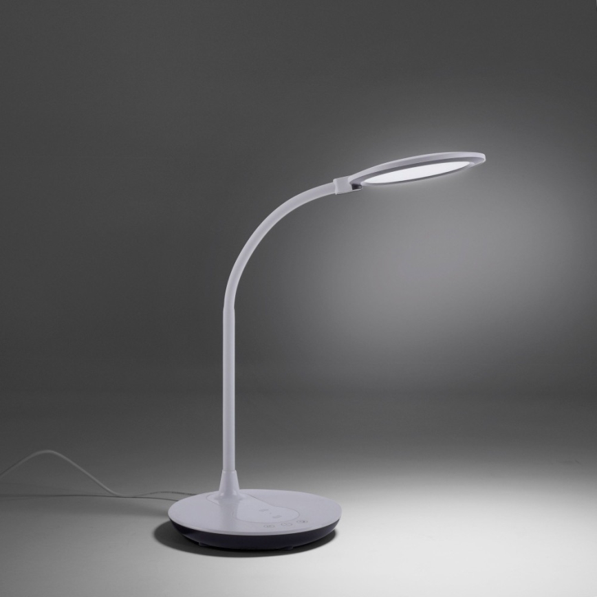 Leuchten Direkt 14416-16 - Lámpara de mesa LED regulable con carga inalámbrica ASTRID LED/5W/230V 3000/4000/5500K + USB