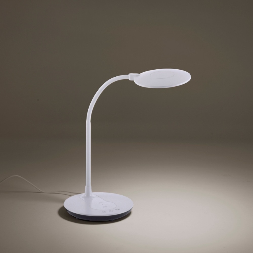 Leuchten Direkt 14416-16 - Lámpara de mesa LED regulable con carga inalámbrica ASTRID LED/5W/230V 3000/4000/5500K + USB