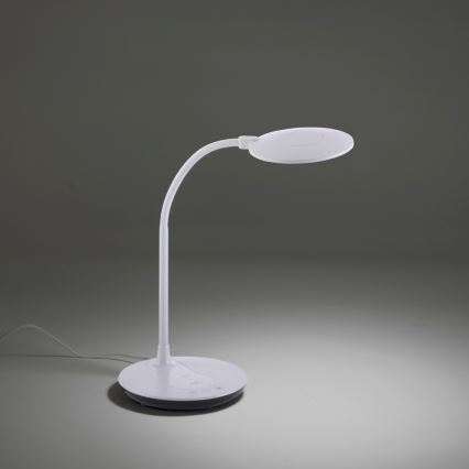 Leuchten Direkt 14416-16 - Lámpara de mesa LED regulable con carga inalámbrica ASTRID LED/5W/230V 3000/4000/5500K + USB