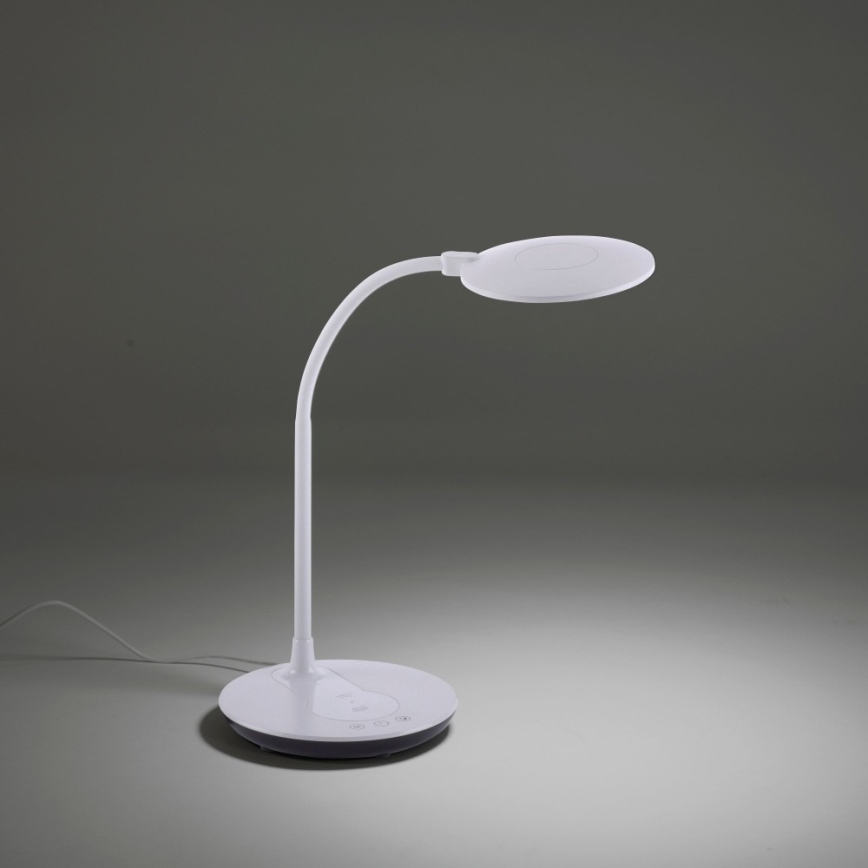 Leuchten Direkt 14416-16 - Lámpara de mesa LED regulable con carga inalámbrica ASTRID LED/5W/230V 3000/4000/5500K + USB