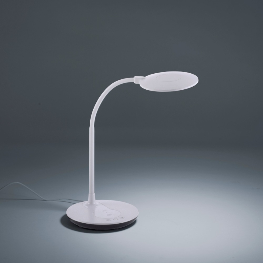 Leuchten Direkt 14416-16 - Lámpara de mesa LED regulable con carga inalámbrica ASTRID LED/5W/230V 3000/4000/5500K + USB