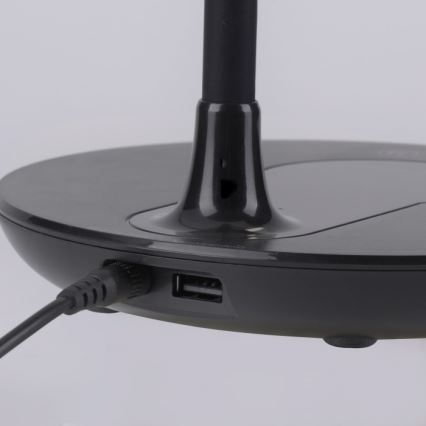 Leuchten Direkt 14416-18 - Lámpara de mesa LED regulable con cargador inalámbrico ASTRID LED/5W/230V 3000/4000/5500K + USB