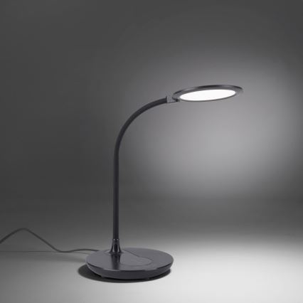 Leuchten Direkt 14416-18 - Lámpara de mesa LED regulable con cargador inalámbrico ASTRID LED/5W/230V 3000/4000/5500K + USB