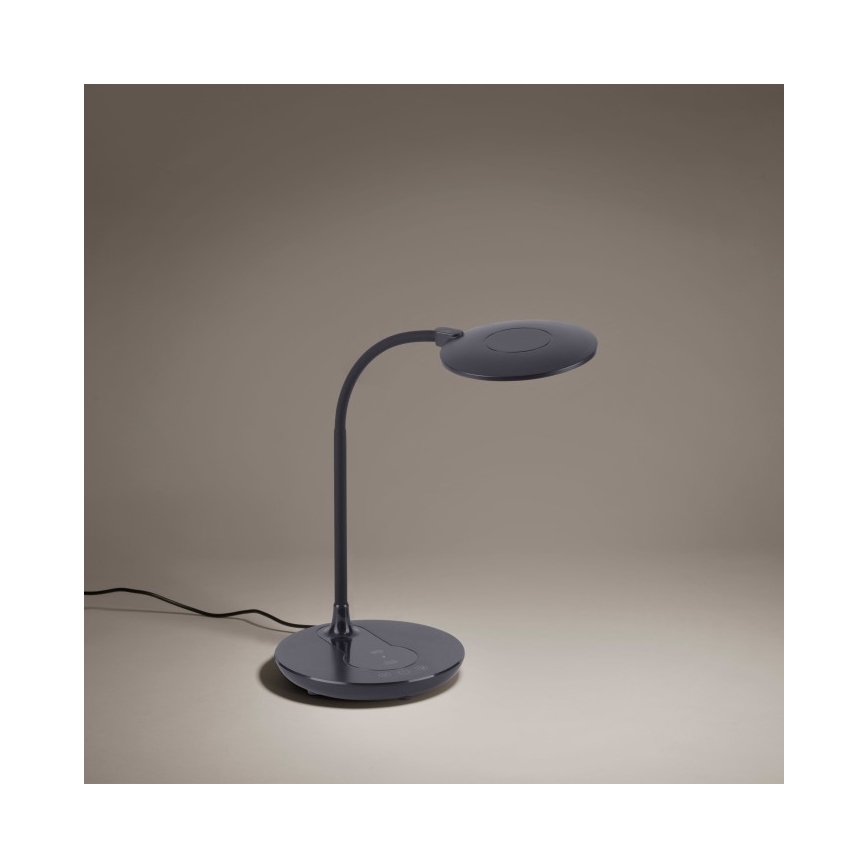 Leuchten Direkt 14416-18 - Lámpara de mesa LED regulable con cargador inalámbrico ASTRID LED/5W/230V 3000/4000/5500K + USB