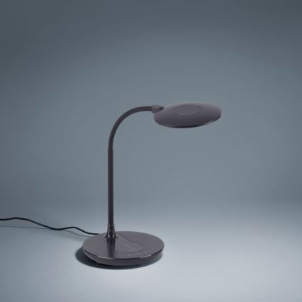 Leuchten Direkt 14416-18 - Lámpara de mesa LED regulable con cargador inalámbrico ASTRID LED/5W/230V 3000/4000/5500K + USB
