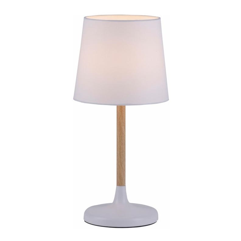 Leuchten Direkt 14423-16 - Lámpara de mesa NIMA 1xE14/40W/230V blanco