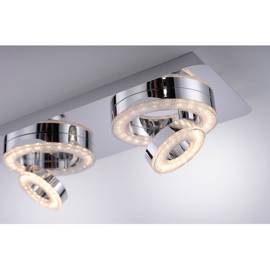Leuchten Direkt 14521-17 - Plafón LED TIM 2xLED/2,8W/230V + 2xLED/3,1W