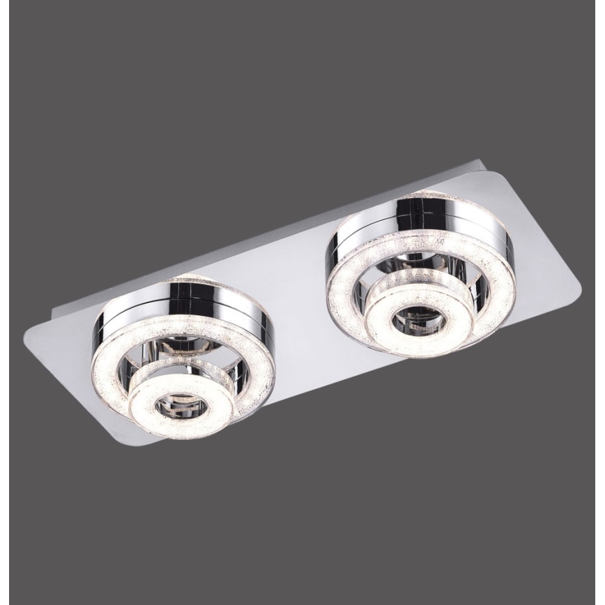Leuchten Direkt 14521-17 - Plafón LED TIM 2xLED/2,8W/230V + 2xLED/3,1W