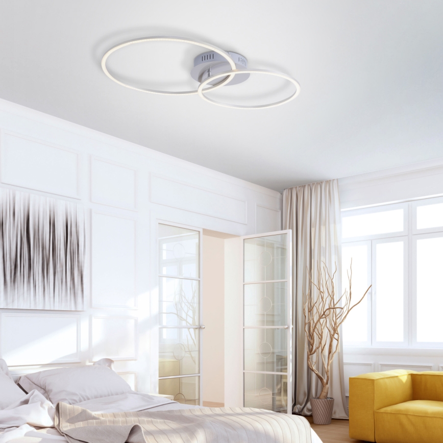 Leuchten Direkt 14537-55 - LED Plafón regulable IVANKA LED/14W/230V + LED/12W