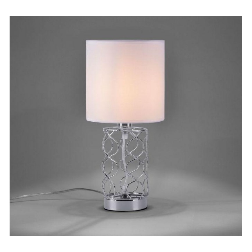 Leuchten Direkt 14615-55 - Lámpara de mesa DEVA 1xE14/40W/230V cromo mate