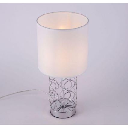 Leuchten Direkt 14615-55 - Lámpara de mesa DEVA 1xE14/40W/230V cromo mate