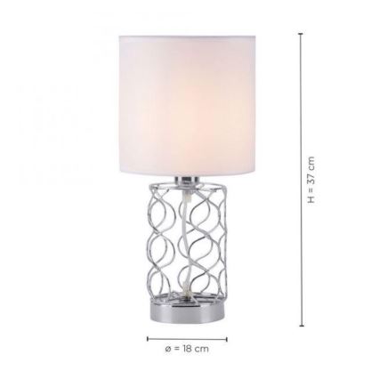 Leuchten Direkt 14615-55 - Lámpara de mesa DEVA 1xE14/40W/230V cromo mate