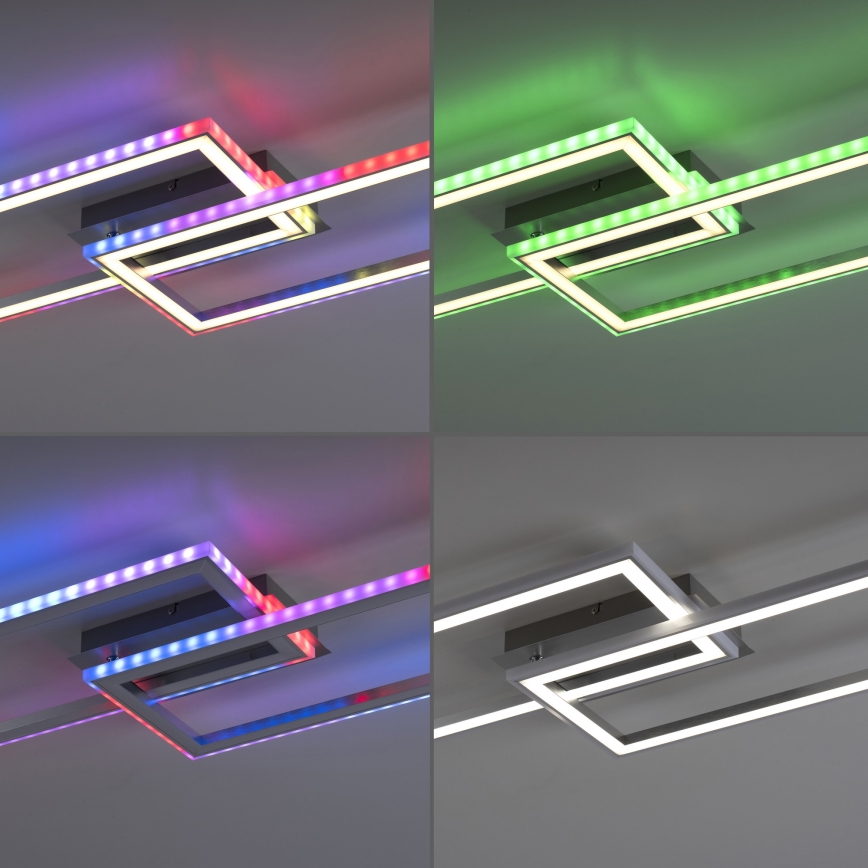 Leuchten Direkt 14635-55 - Lámpara de techo LED RGB regulable FELIX LED/34,5W/230V con mando a distancia