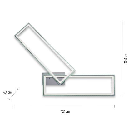 Leuchten Direkt 14635-55 - Lámpara de techo LED RGB regulable FELIX LED/34,5W/230V con mando a distancia