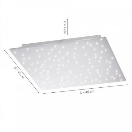 Leuchten Direkt 14671-55 - Plafón LED regulable SPARKLE LED/18W/230V 2700-5000K + mando a distancia