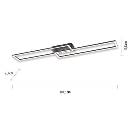 Leuchten Direkt 14691-18 - Lámpara de techo LED regulable IVEN LED/36W/230V