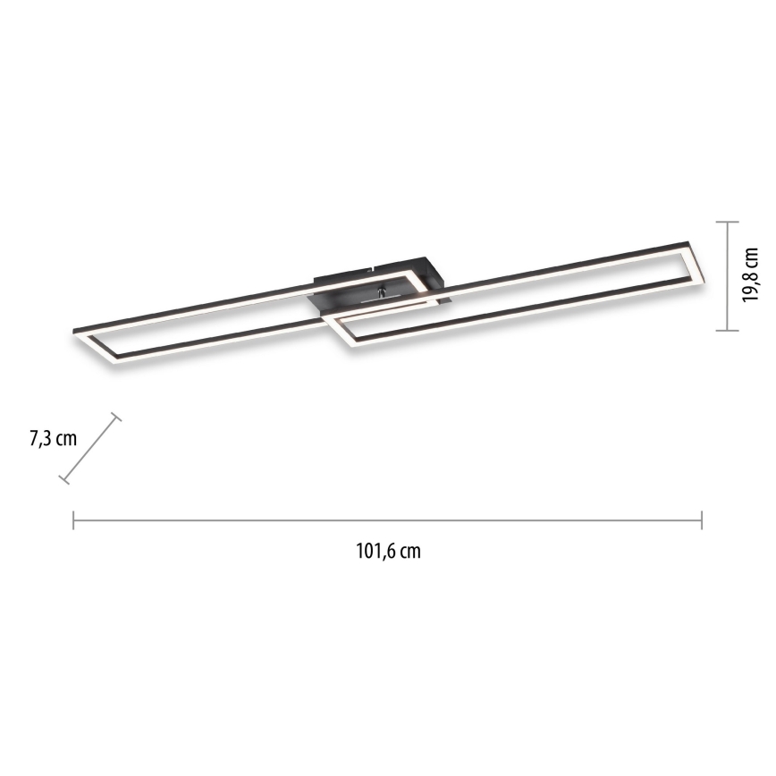 Leuchten Direkt 14691-18 - Lámpara de techo LED regulable IVEN LED/36W/230V