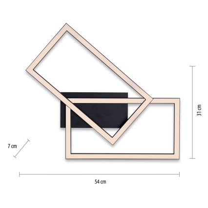 Leuchten Direkt 14692-18 - Plafón LED regulable IVEN LED/36W/230V