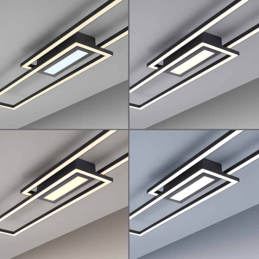 Leuchten Direkt 14696-18 - Lámpara de techo LED regulable ASMIN LED/45W/230V negro