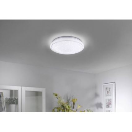 Leuchten Direkt 14743-16 - Plafón LED RGB regulable JUPI LED/28W/230V Tuya 2700-5000K + mando a distancia
