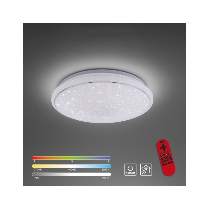 Leuchten Direkt 14743-16 - Plafón LED RGB regulable JUPI LED/28W/230V Tuya 2700-5000K + mando a distancia