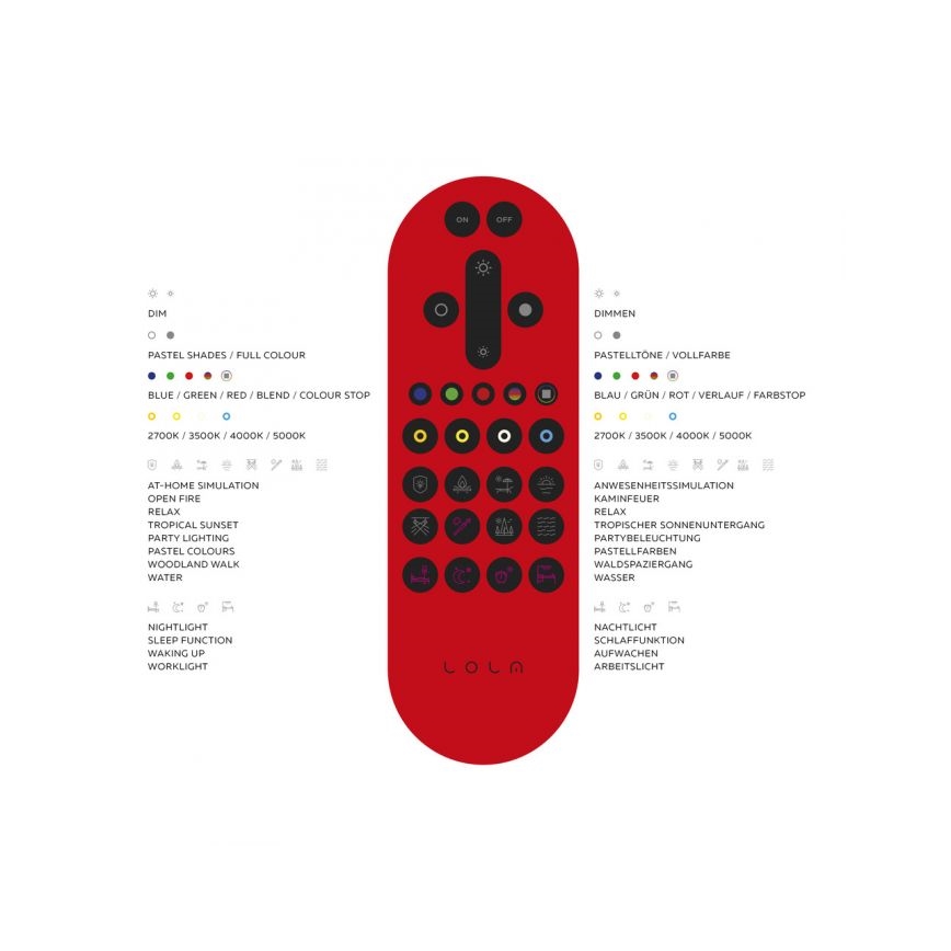 Leuchten Direkt 14743-16 - Plafón LED RGB regulable JUPI LED/28W/230V Tuya 2700-5000K + mando a distancia