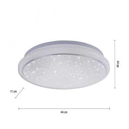 Leuchten Direkt 14743-16 - Plafón LED RGB regulable JUPI LED/28W/230V Tuya 2700-5000K + mando a distancia