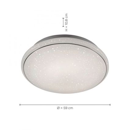Leuchten Direkt 14744-16 - Plafón LED RGB regulable JUPI LOLASMART LED/32W/230V + mando a distancia