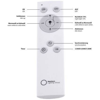 Leuchten Direkt 14755-21 - Plafón LED regulable FLAT LED/28W/230V 2700-5000K + mando a distancia